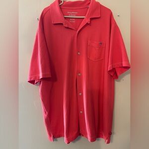 Tommy Bahama Men's Pink Short Sleeve Shirt